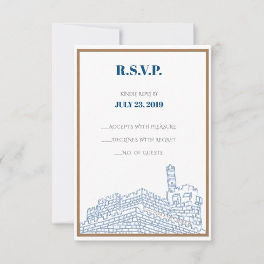 Jerusalem Walls RSVP CARDS Einladung (Vorderseite)