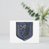 Jerusalem Wappen Blue Postkarte (Stehend Vorderseite)