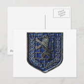 Jerusalem Wappen Blue Postkarte (Vorne/Hinten)