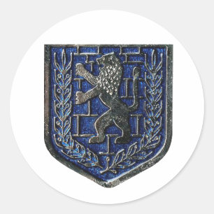 Jerusalem Wappen Blue Runder Aufkleber