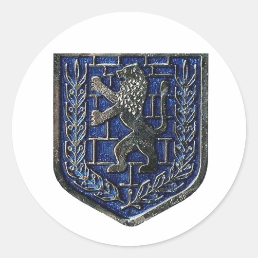 Jerusalem Wappen Blue Runder Aufkleber (Vorderseite)