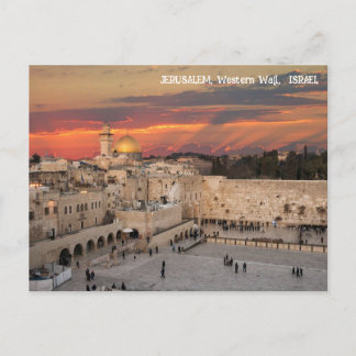 JERUSALEM, Western Wall, ISRAEL Postkarte