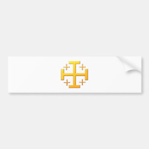 Jerusalemkreuz cross Jerusalem Autoaufkleber