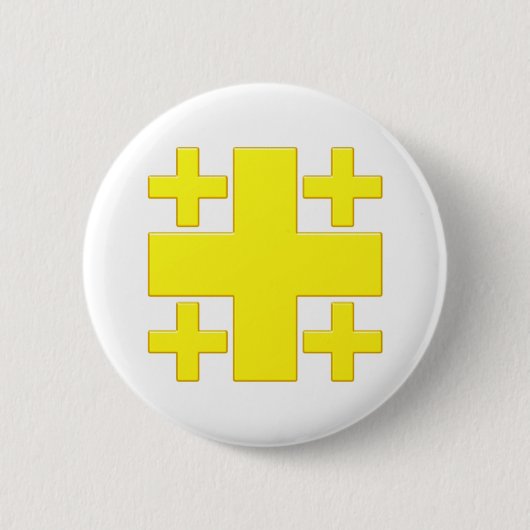 Jerusalemkreuz cross Jerusalem Button (Vorderseite)