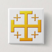 Jerusalemkreuz cross Jerusalem Button (Vorderseite)