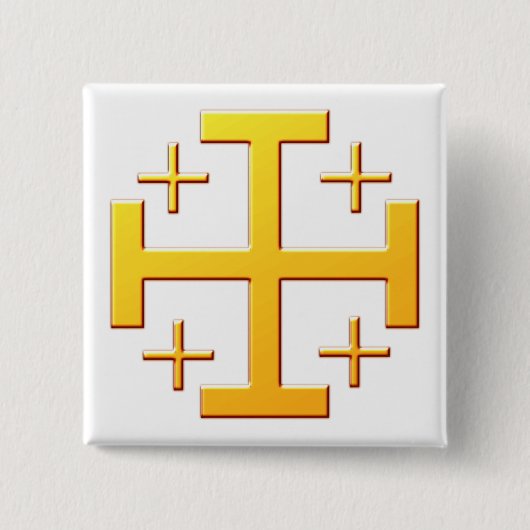 Jerusalemkreuz cross Jerusalem Button (Vorderseite)