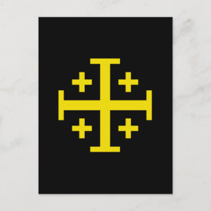 Jerusalemkreuz Fünffaches Kreuz Christi Postkarte