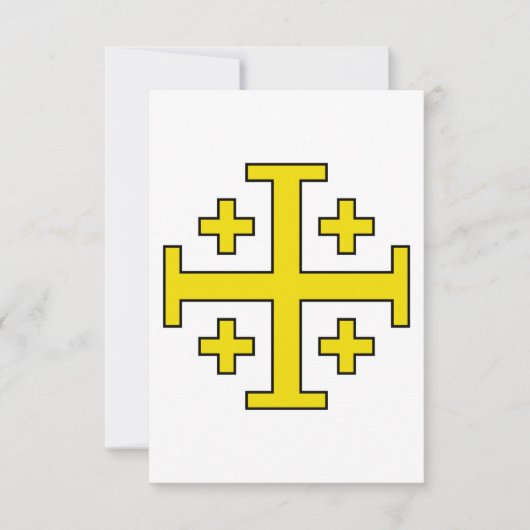 Jerusalemkreuz Heilige Karte (Vorderseite)