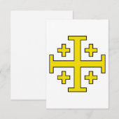 Jerusalemkreuz Heilige Karte (Vorne/Hinten)