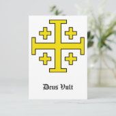 Jerusalemkreuz Heilige Karte (Stehend Vorderseite)
