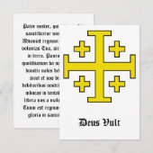 Jerusalemkreuz Heilige Karte (Vorne/Hinten)