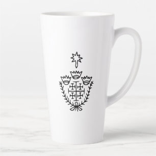 Jerusalemkreuz historisches Pilgertätowierstempel Milchtasse