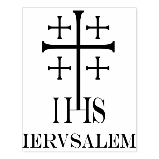 Jerusalemkreuz IHS Stempel (Prägung)
