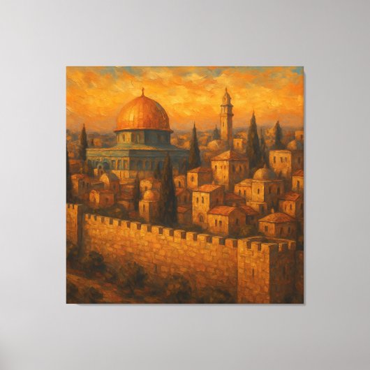 Jerusalems ewiger Splendor Leinwanddruck (Vorderseite)