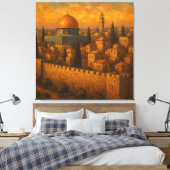 Jerusalems ewiger Splendor Leinwanddruck (Insitu (Schlafzimmer))