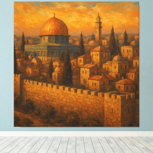 Jerusalems ewiger Splendor Leinwanddruck (Insitu (Holzboden))