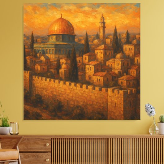 Jerusalems ewiger Splendor Leinwanddruck (Insitu (Wohnzimmer))