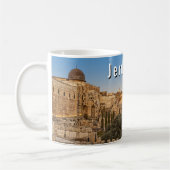 Jerusalem's Mount Olive and Al Aqsa Mosque Kaffeetasse (Links)