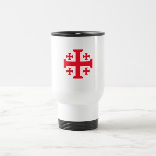 Jeruslam Templar Crusader Cross Travel Mug Reisebecher (Mittel)
