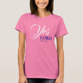 JES LORD Christliche Schrift Psalm PINK T-Shirt (Vorderseite)