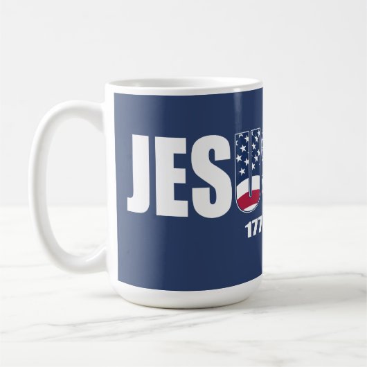 Jes USA ves 1776-2026 Kaffeetasse (Links)