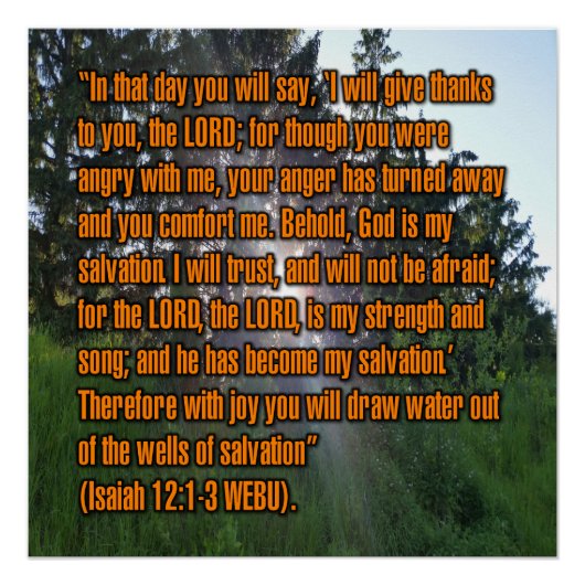 Jesaja 12:1-3 WEBU Poster (Vorderseite)