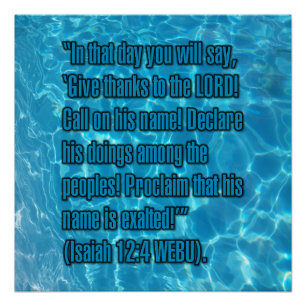 Jesaja 12:4 WEBU Poster