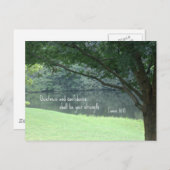 Jesaja 30:15 Ruhe und Zuversicht werden... Postkarte (Vorne/Hinten)