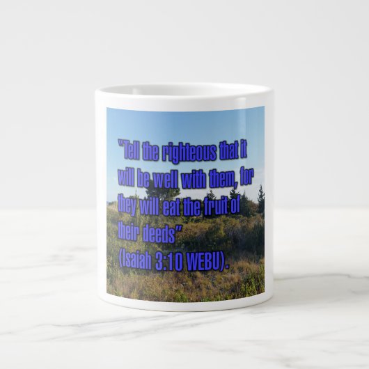 Jesaja 3:10 WEBU Tasse (Vorderseite)