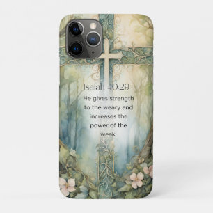 Jesaja 40:29 Bibelvers Kreuz Christliche Ermutigun Case-Mate iPhone Hülle