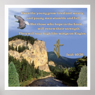 Jesaja-40:30 - 31 poster