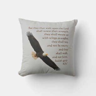 Jesaja 40:31 Aber sie, die auf den Herrn warten Kissen