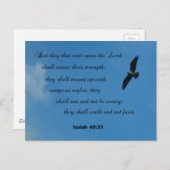 Jesaja 40:31 Aber sie, die auf den Herrn warten.. Postkarte (Vorne/Hinten)