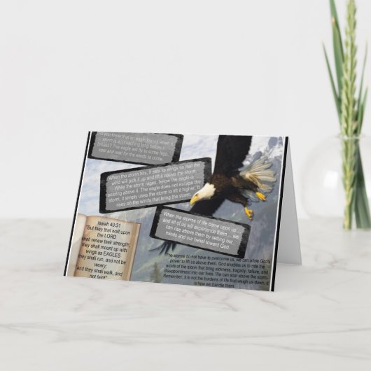 JESAJA-40:31 BRINGEN OBEN MIT FLÜGELN ALS EAGLES KARTE (Vorderseite)