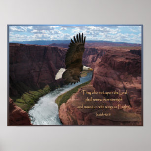 Jesaja-40:31 Eagle-Schrifts-Plakat-Druck Poster