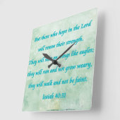 Jesaja 40-31 quadratische wanduhr (Winkel)