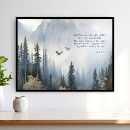 Jesaja 40 31 Segelfliegen wie Adler Schriftplakat Poster