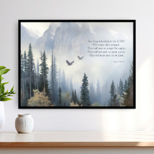 Jesaja 40 31 Segelfliegen wie Adler Schriftplakat Poster
