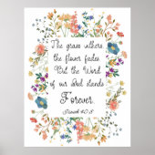 Jesaja 40:8 Das Wort Gottes steht für immer Poster (Vorne)