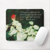 Jesaja-40:8 Scriptureplakat (Rosenknospe) Mousepad (Mit Mouse)