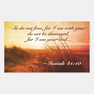 Jesaja-41:10 Bibel-Vers fürchten sich nicht, dass Rechteckiger Aufkleber
