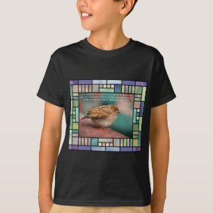 Jesaja-41:10 Bibel-Vers mit Vogel-Buntglas T-Shirt