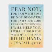 Jesaja-41:10 Bibel-Zitat Fleecedecke (Vorderseite)