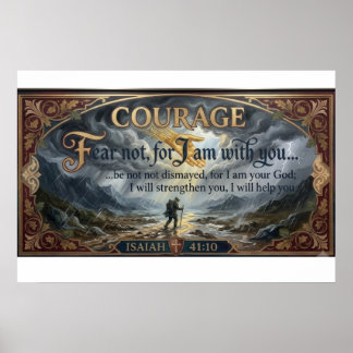 Jesaja 41,10 Mut Leinwand Poster | Fürchte dich ni