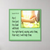 Jesaja 41:13 leinwanddruck (Vorderseite)