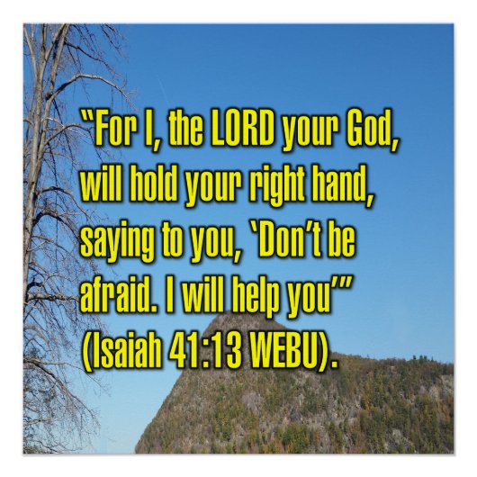 Jesaja 41:13 WEBU Poster (Vorderseite)