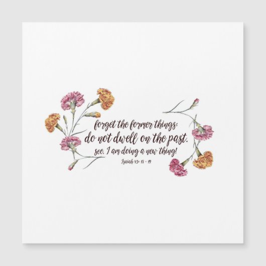 Jesaja-43:18 - 19 magnetkarte (Vorderseite)