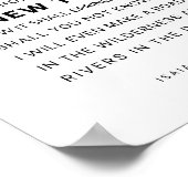 Jesaja 43:18-19 Siehe, ich will ein Neues tun Poster (Ecke)