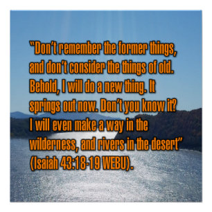 Jesaja 43:18-19 WEBU Poster