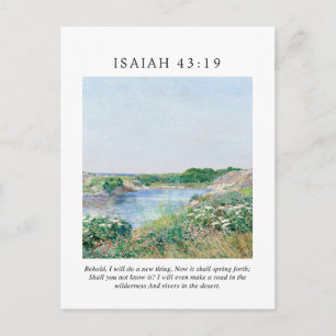Jesaja 43:19 Siehe, ich will ein Neues tun Postkarte